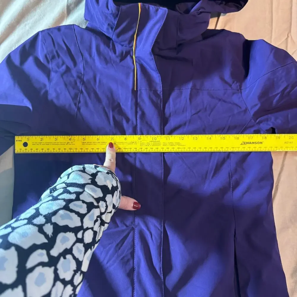 Spyder Jacket Youth 16 Purple Performance Ski Jacket Pockets Hood